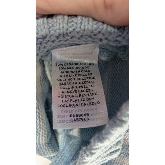 Nordstrom Women's Collared Popover Knit Sweater Sz XXS Blue White Stripes Preppy - Picture 5 of 7